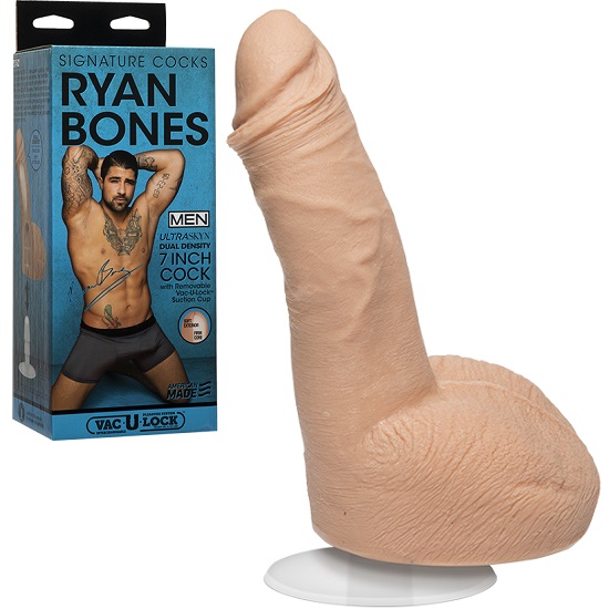 Signature Cocks Ryan Bones 7 Inch Ultraskyn Dildo Realistic Dong Sex Toy