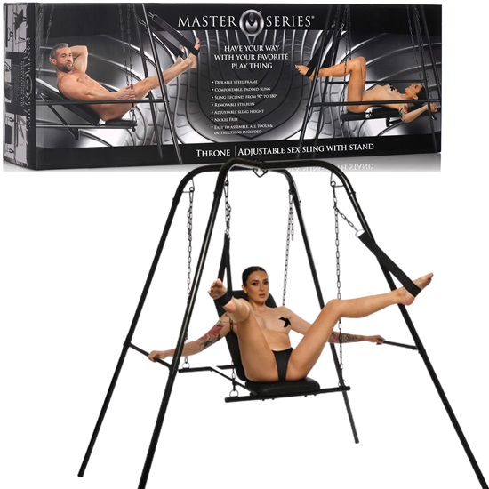 Master Series Throne Adjustable Sex Sling With Stand